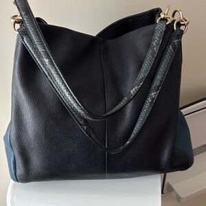 Coach Black and Blue Shoulder Bag